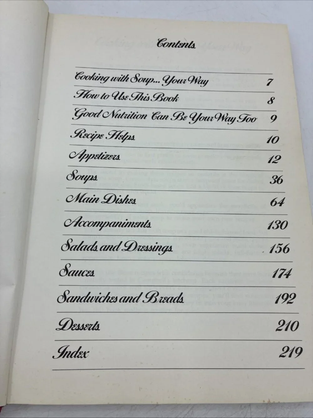 Campbell's Creative Cooking with Soup Cookbook 1985 Vintage Recipes Hardcover